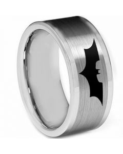 *COI Titanium Batman Double Grooves Ring - 2549