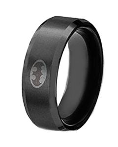 *COI Black Tungsten Carbide Batman Ring-TG3510A