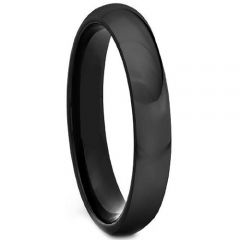 *COI Black Titanium Dome Court Ring(Width 2mm to 5mm) - JT3703