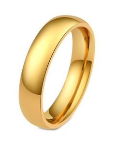 *COI Gold Tone Tungsten Carbide Dome Court Ring - TG3444AA
