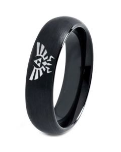 COI Black Tungsten Carbide Legend of Zelda Ring-4362