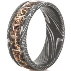 *COI Black Tungsten Carbide Camo Damascus Ring-TG4565