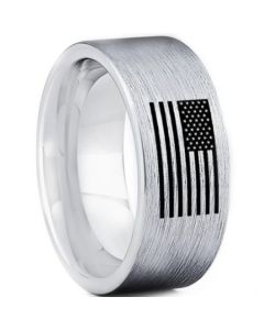 COI Tungsten Carbide Ring With American Flag-TG5025