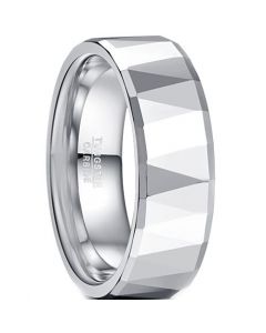 COI Tungsten Carbide Faceted Ring-TG5049