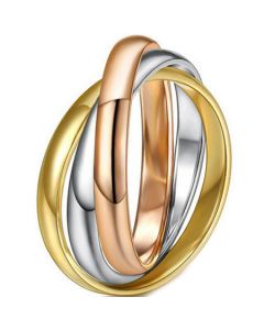 COI Titanium Rose Gold Tone Silver Ring-5297