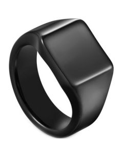 COI Black Tungsten Carbide Signet Ring-5612
