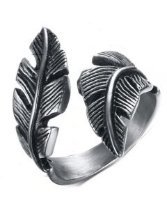 COI Titanium Leaf Shaped Ring-5781