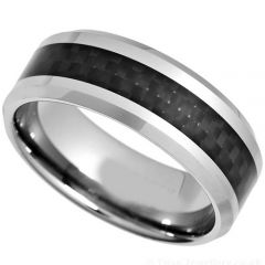 *COI Tungsten Carbide Ring With Carbon Fiber-TG628