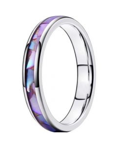 **COI Titanium Dome Court Ring With Abalone Shell-7270