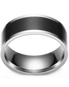 **COI Titanium Black Silver NFC Smart Ring-8171AA
