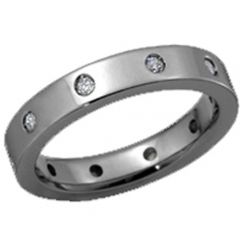 COI Titanium Ring With Eternity Stones - JT046(Size US6)