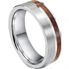 COI Titanium Ring With Wood - JT1272A(Size:US9.5)
