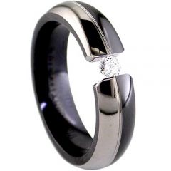 COI Titanium Ring With Black Plating - JT2917(Size:US13)