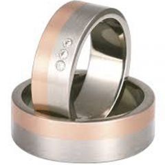 COI Titanium Wedding Band Ring(Without Stone)-JT3214(Size:US8.5)
