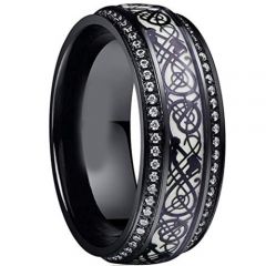 COI Black Titanium Dragon Cubic Zirconia Ring-JT5046