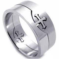 COI Titanium Puzzle Wedding Band Ring - JT818(Size:US9)