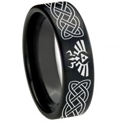 COI Black Tungsten Carbide Legend of Zelda Celtic Ring - 4680