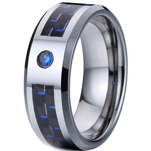 COI Tungsten Carbide Carbon Fiber Zirconia Ring-TG3087A