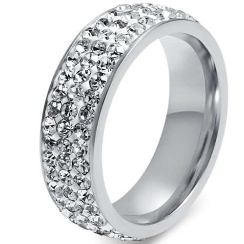 COI Titanium Ring With Cubic Zirconia-5543