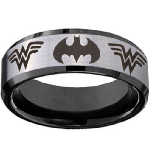 COI Titanium Batman & Wonder Woman Ring - JT3234(Size US11.5)