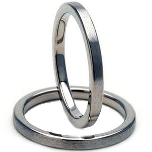 COI Titanium Pipe Cut Wedding Band Ring - JT964(Size US7)
