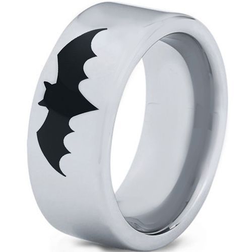 COI Tungsten Carbide Batman Pipe Cut Flat Ring-TG5000