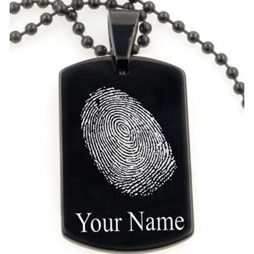 COI Black Tungsten Pendant With Custom 