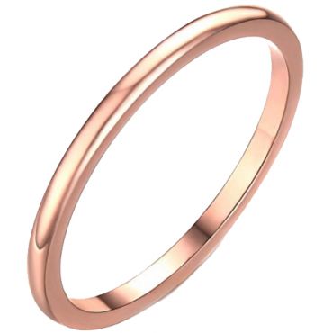 COI Tungsten Carbide Rose/Silver 3mm Dome Court Ring - TG2209