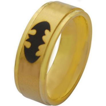 **COI Gold Tone Tungsten Carbide Batman Ring - TG2860