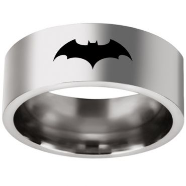*COI Tungsten Carbide Batman Pipe Cut Flat Ring - TG3236AA