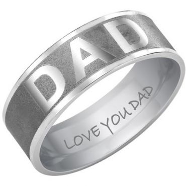 COI Tungsten Carbide Daddy Ring With Custom Engraving - TG3660