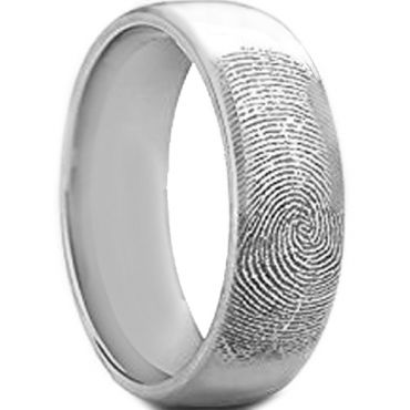 COI Tungsten Carbide Custom FingerPrint Ring-TG5130