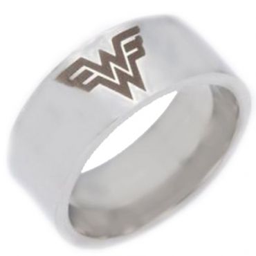 *COI Tungsten Carbide Wonder Woman Pipe Cut Flat Ring-TG4430