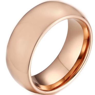 **COI Rose Tungsten Carbide Dome Court Ring-TG5171