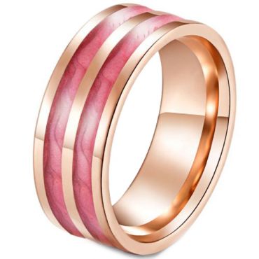 *COI Rose Titanium Ring With Rose Resin-5919