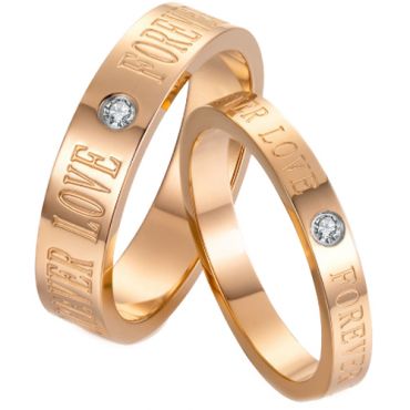 **COI Rose Titanium Forever Love Ring With Cubic Zirconia-7227