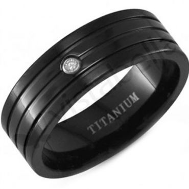 COI Black Titanium Ring - JT1140(Size:US13)