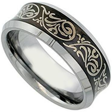 COI Titanium Celtic Ring With Black Plating- JT1154(Size:US10)