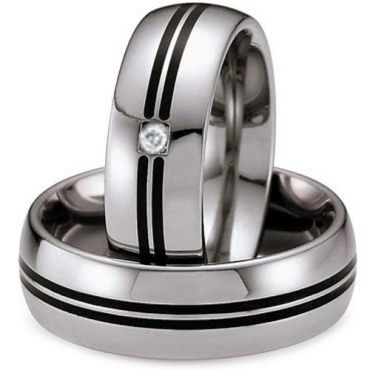 COI Titanium Ring With Black Plating - JT1682(Size:US11.5)