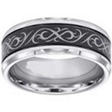 COI Titanium Ring With Black Pating - JT2193(Size 88mm)
