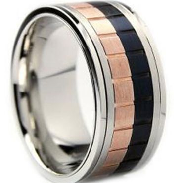 COI Titanium Ring With Plating - JT2347(Size:US11.5)