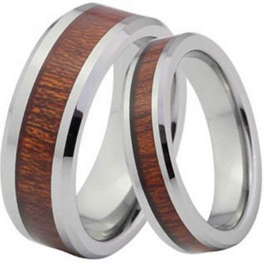 COI Titanium Ring With Wood - JT2385(Size:US13.5)