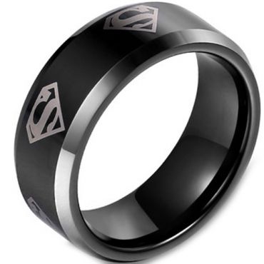 COI Titanium Superman Wedding Band Ring - JT3161(Size US12.5)