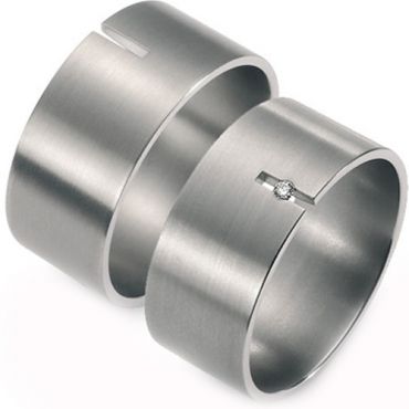 COI Titanium Ring With Cubic Zirconia - JT392A(Size:US5.5/9.5)