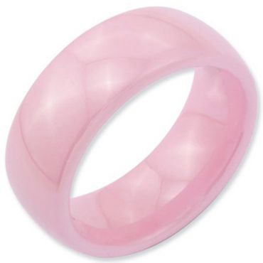 COI Pink Ceramic Dome Court Ring - TG2112AA