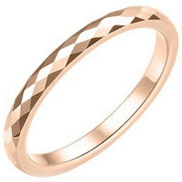COI Rose Tungsten Carbide 3mm/4mm Faceted Ring - TG3626