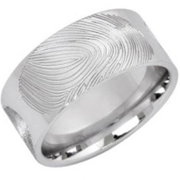 COI Tungsten Carbide Custom FingerPrint Ring-TG3687