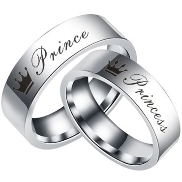 *COI Tungsten Carbide Prince Princess Crown Ring-TG5055