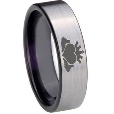 COI Tungsten Carbide Black Silver Mo Anam Cara Ring - 850